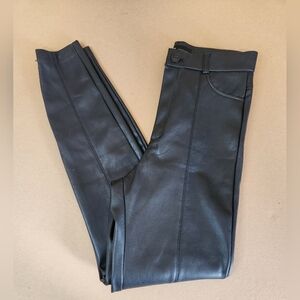 Zara leather pants Ankle Zip - size Medium